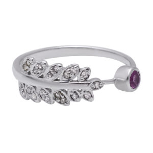 Pink Silver Ring