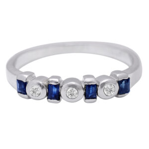 Blue Silver Ring