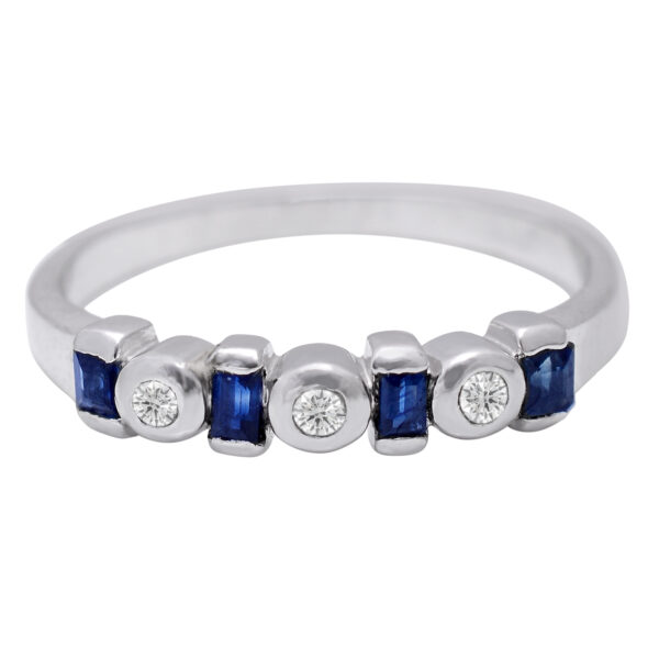 Blue Silver Ring