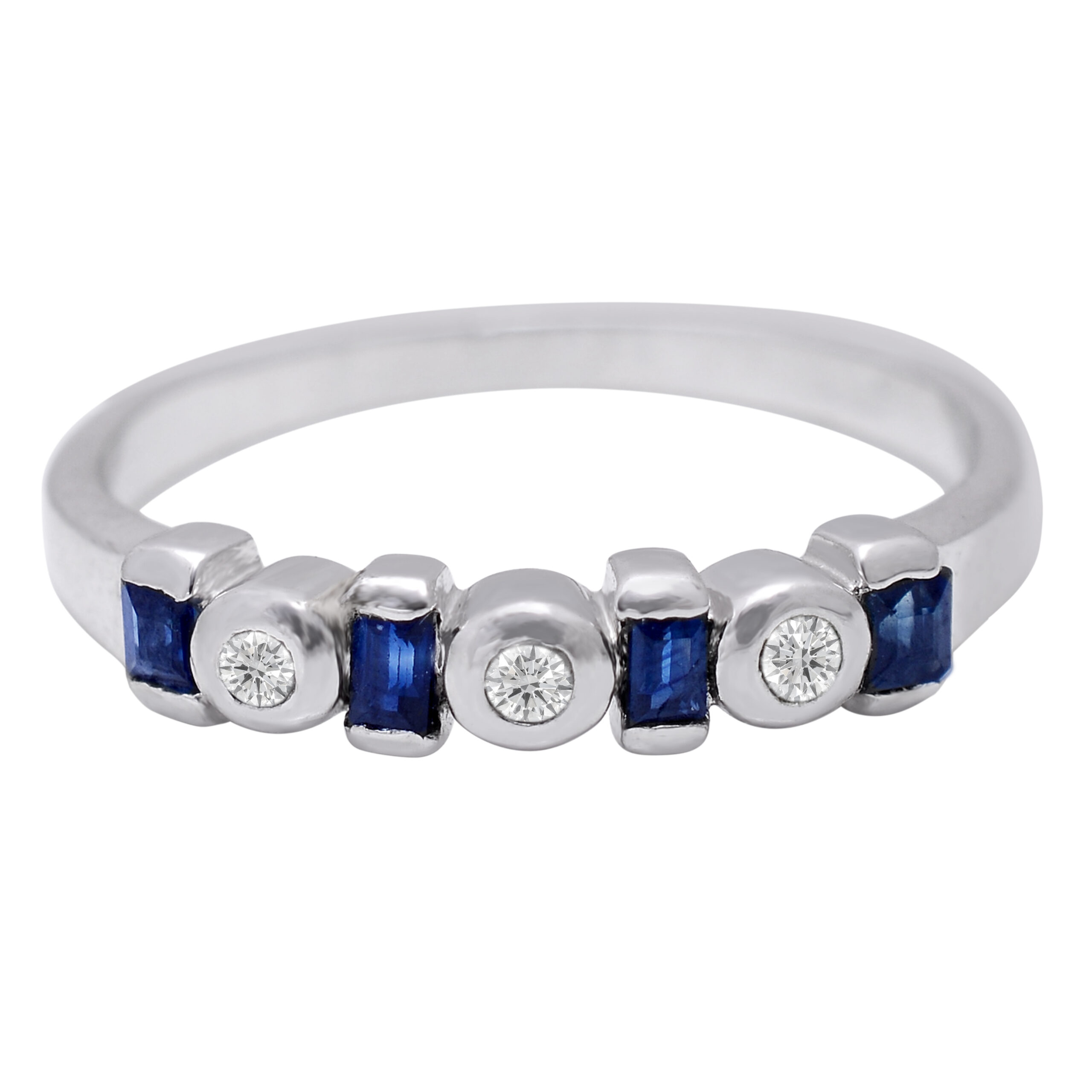 Blue Silver Ring