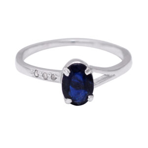Blue Silver Ring