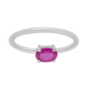 Pink Silver Ring