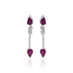 Emerald Silver Earring