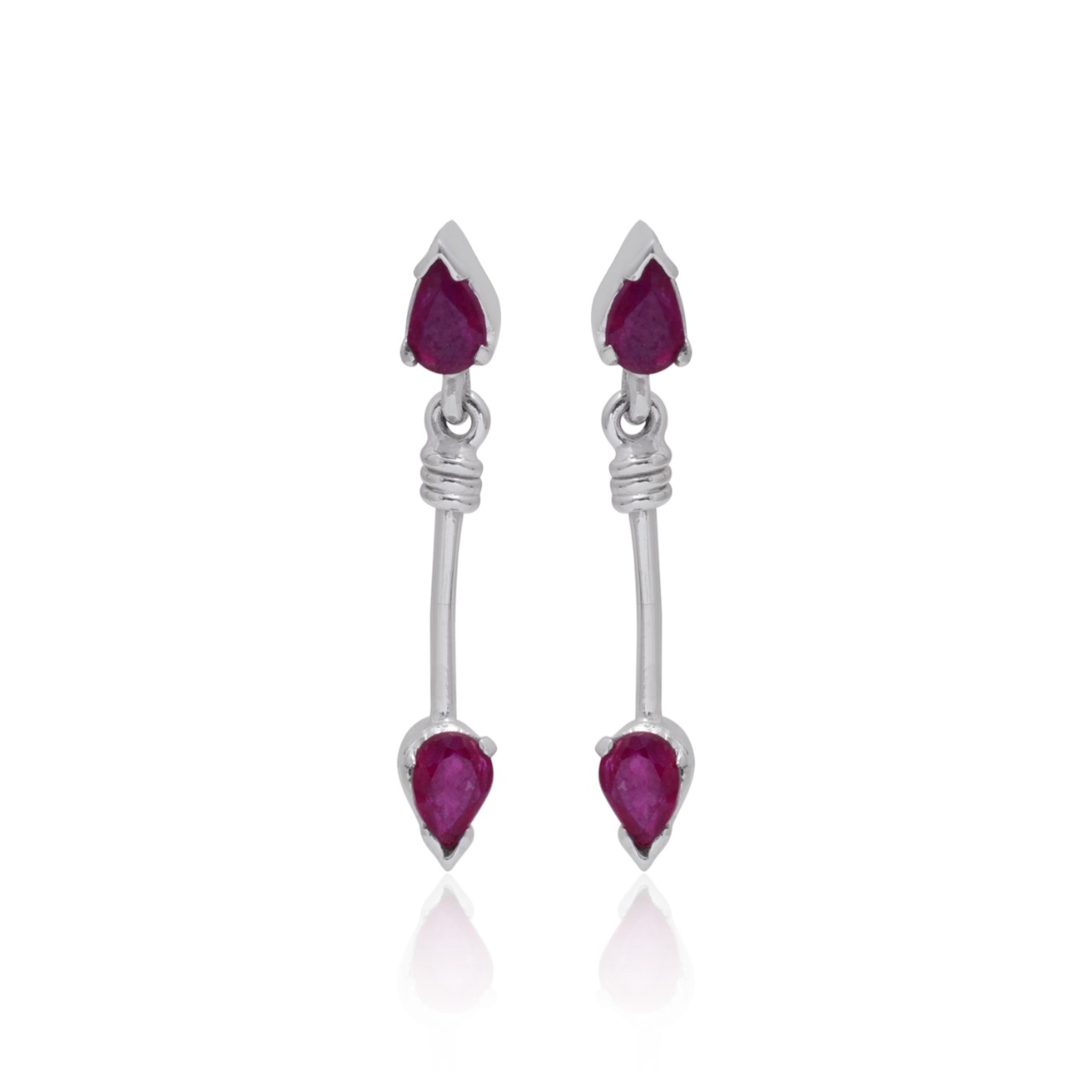 Emerald Silver Earring
