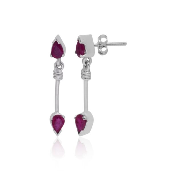 Emerald Silver Earring - Image 4
