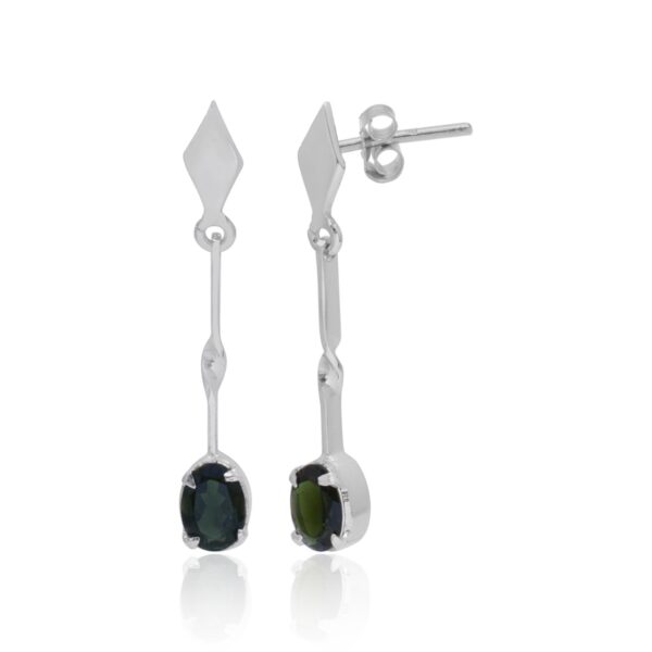 Green Silver Earring - Image 4