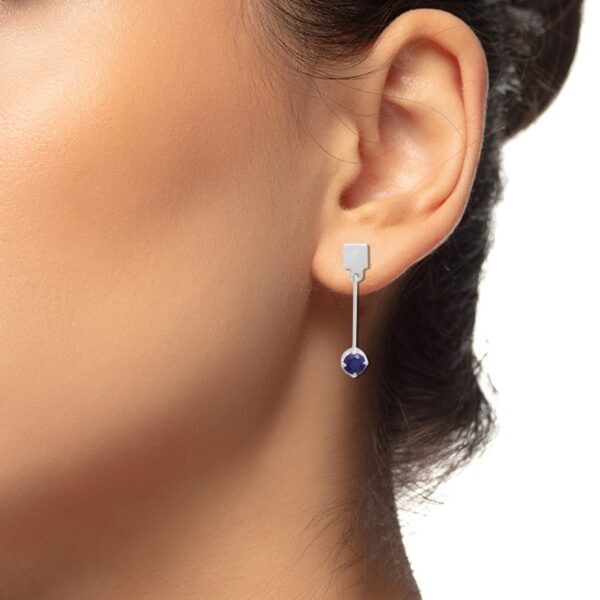 Blue Silver Earring - Image 3