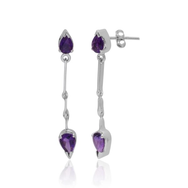 Purple Silver Earring - Image 4