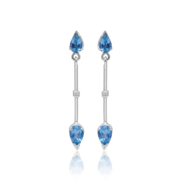 Blue Silver Earring