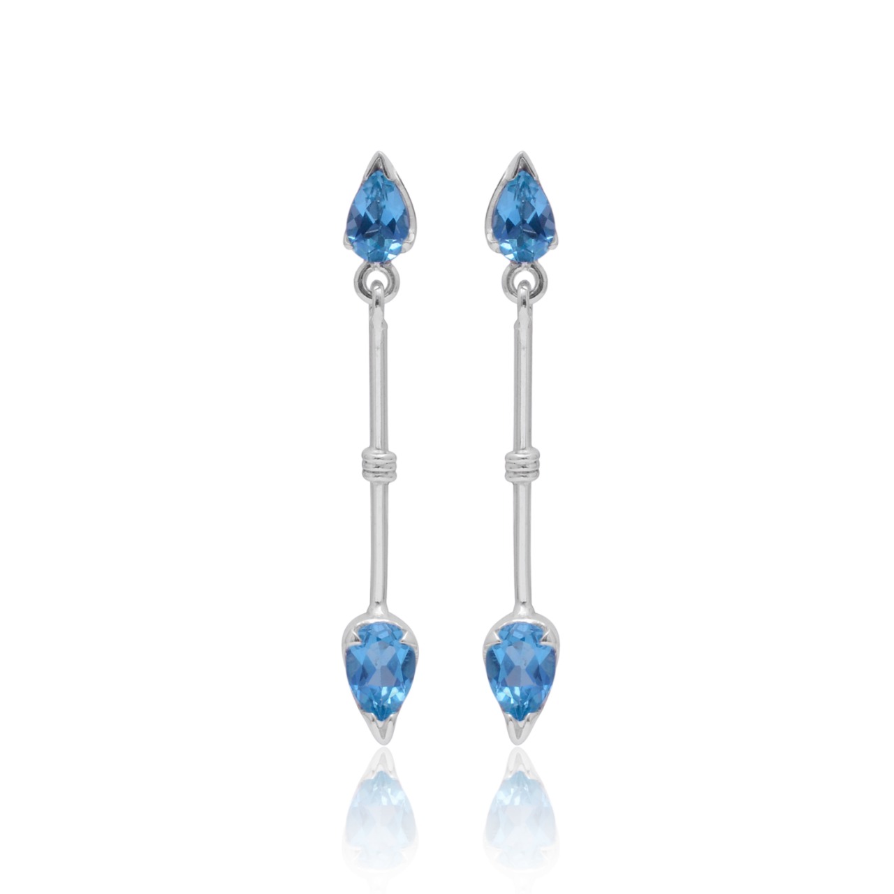 Blue Silver Earring