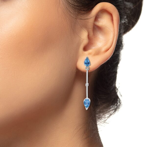 Blue Silver Earring - Image 3