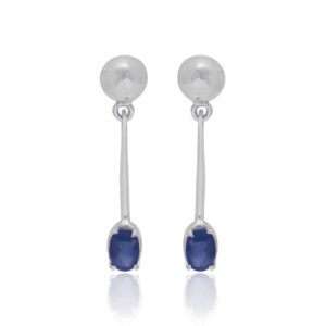 Purple SIlver Earring