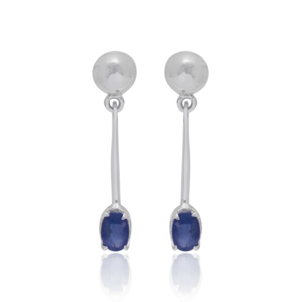 Purple SIlver Earring