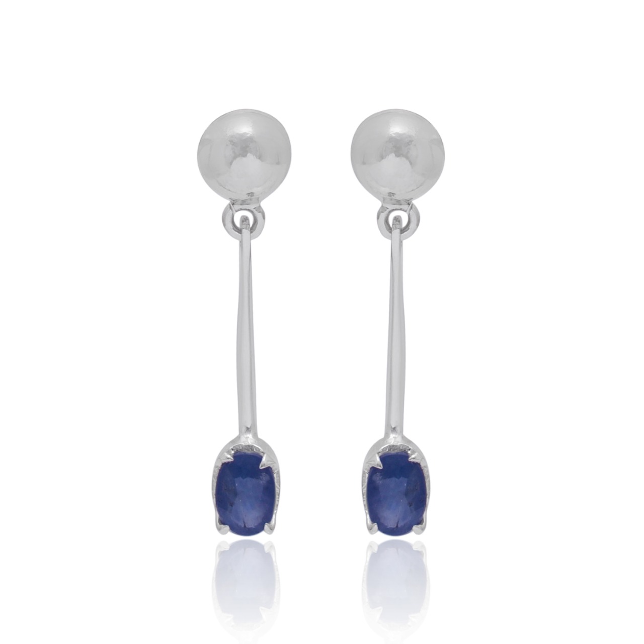 Purple SIlver Earring