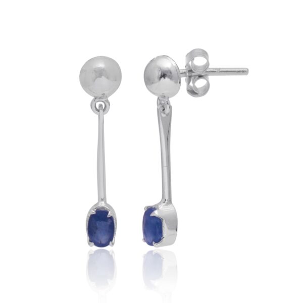Purple SIlver Earring - Image 4