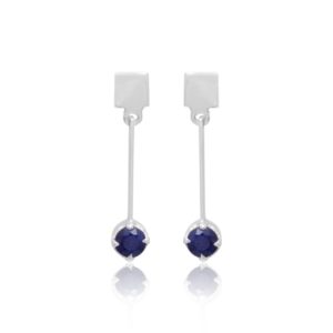 Blue Silver Earring