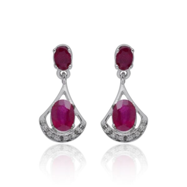 Pink Silver Earring