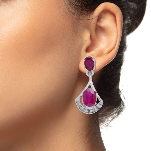 Pink Silver Earring - Image 3