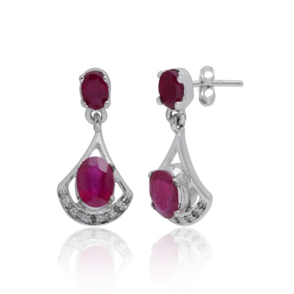 Pink Silver Earring - Image 4