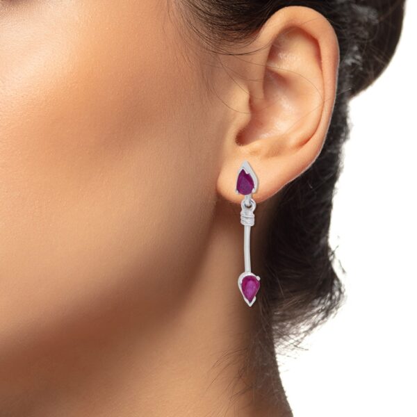 Emerald Silver Earring - Image 3