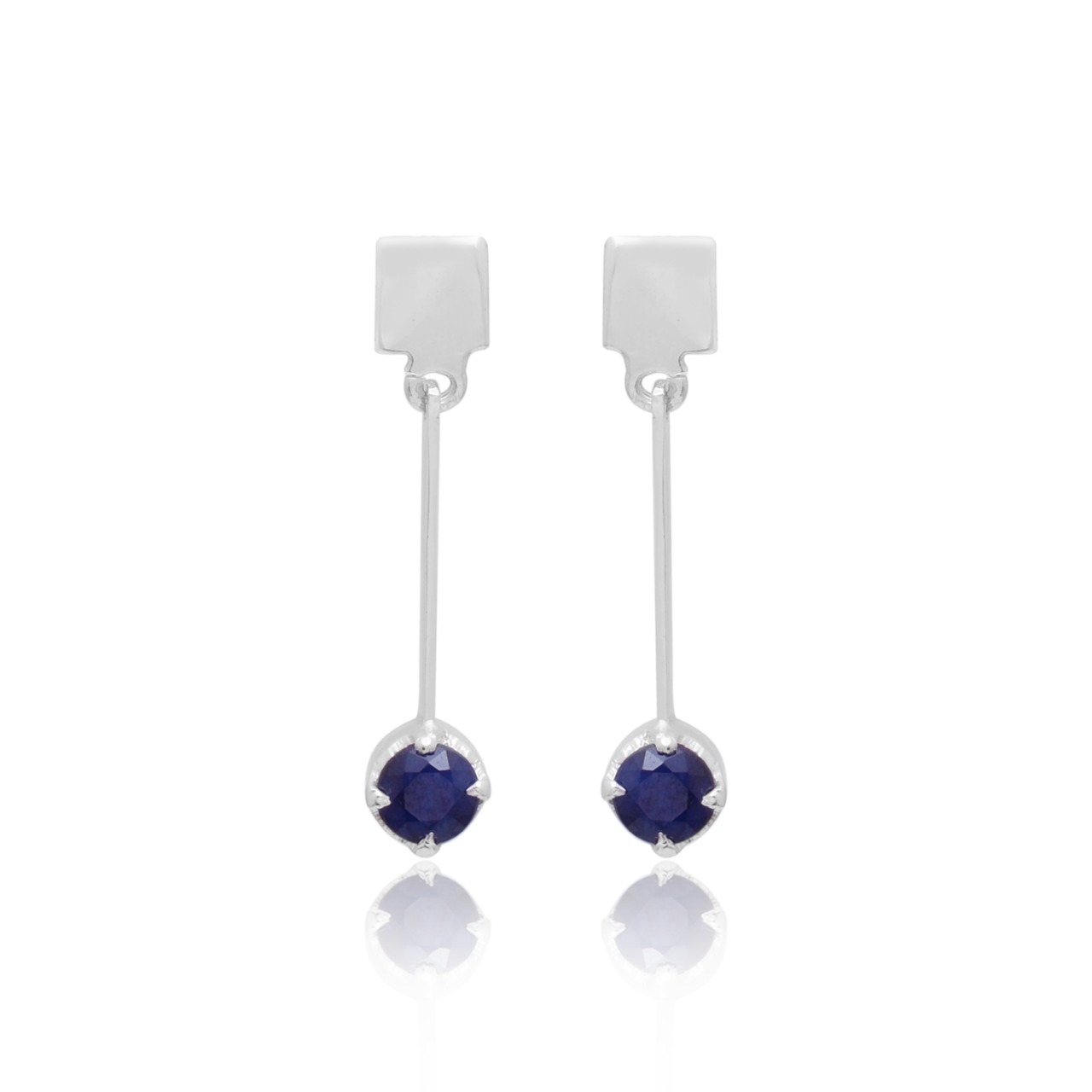 Blue Silver Earring